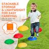 SucceBuy 6 PCS Pierres d'Équilibre Tortue pour Enfants Jeu de Coordination Sautée pour Tout-Petits Jouets Jeu d'Extérieur pour Enfants Cadeaux