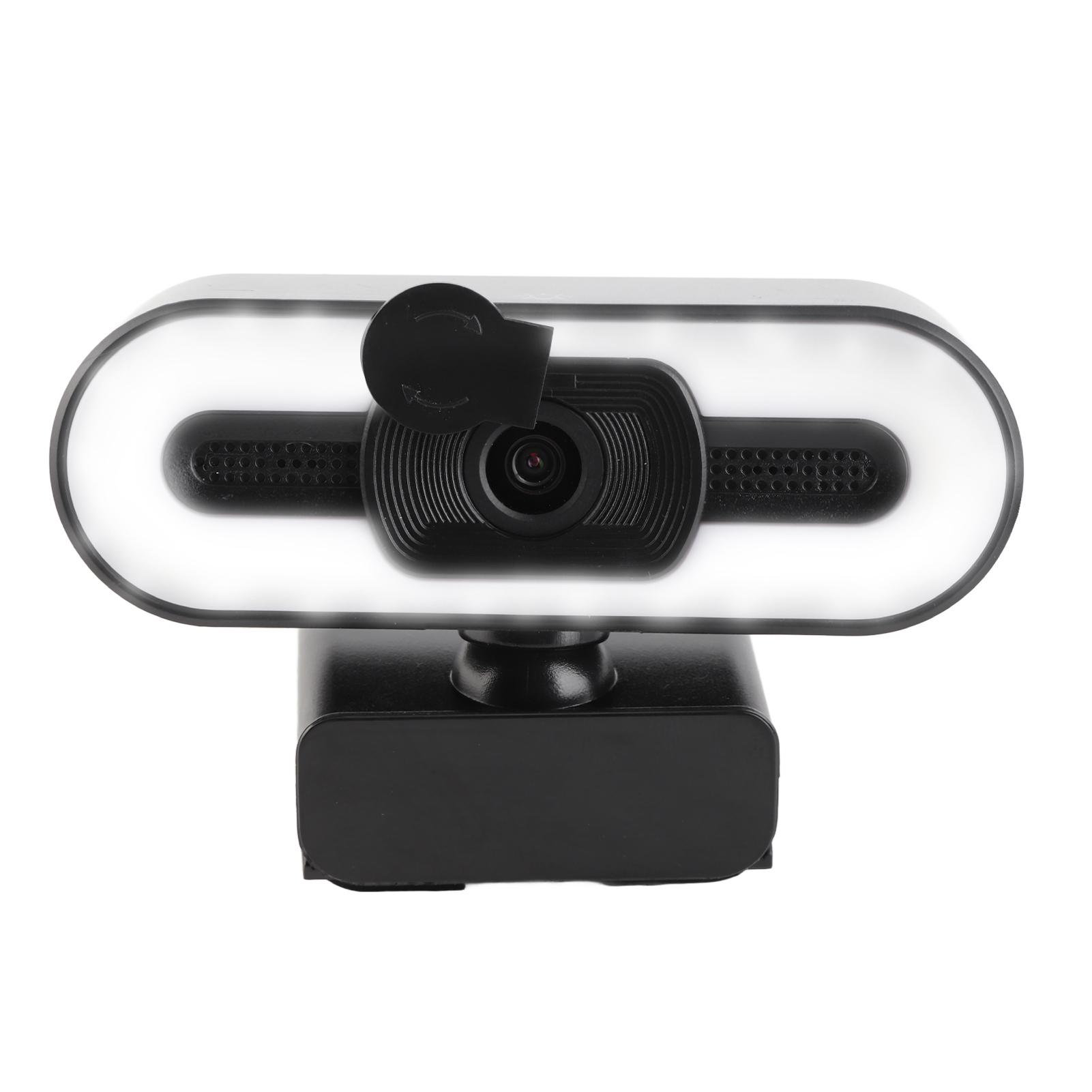 

4K USB Plug and Play Webcam with Built in Microphone Lighting for Live Stream Video Call Video Conference Online чорний