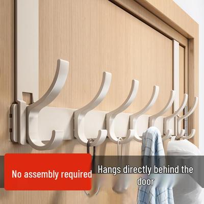 Over-the-Door Coat Rack & Shelf Combo - No-Drill Hanger for Bedroom & Doorway