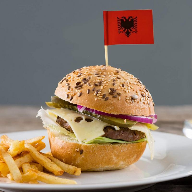 100Pcs Mini National Flags Toothpicks European Cup Cocktail Picks & Cupcake Toppers Party Decorations for Football Themed Events