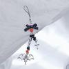 Mobile Phone Charm Gothic Cross Bat Rose Pendant Keychain Strap Lanyard for Bag