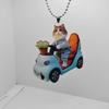 Cute Acrylic Cat Car Hanging Decoration Adorable Cartoon Style For Interior Decor
