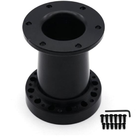 Black 4" Universal Racing Car Steering Wheel Hub Extender Extension Spacer Kit