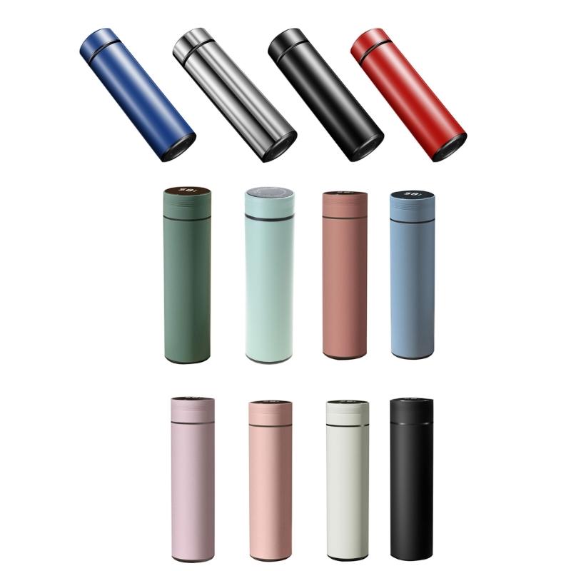 480ML Stainless Steel Cups Temperature Display Vacuum Flasks Coffee Mug Thermal Bottle Water Bottle for Water