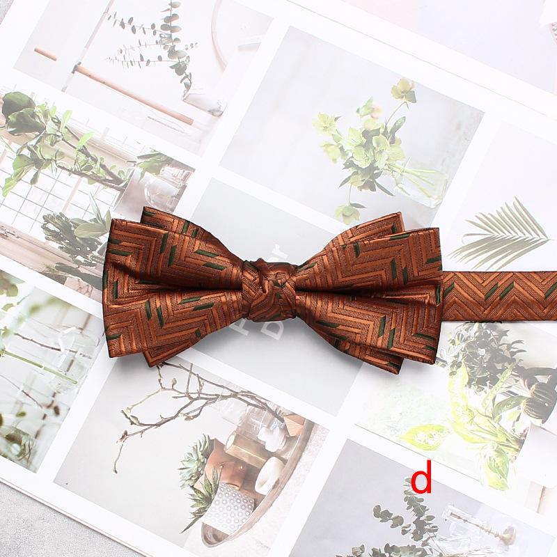 Men'S Wedding Dress Bow Tie Wedding Dress Shooting Chinese Personality Burgundy Bow Tie Double Bow Tie