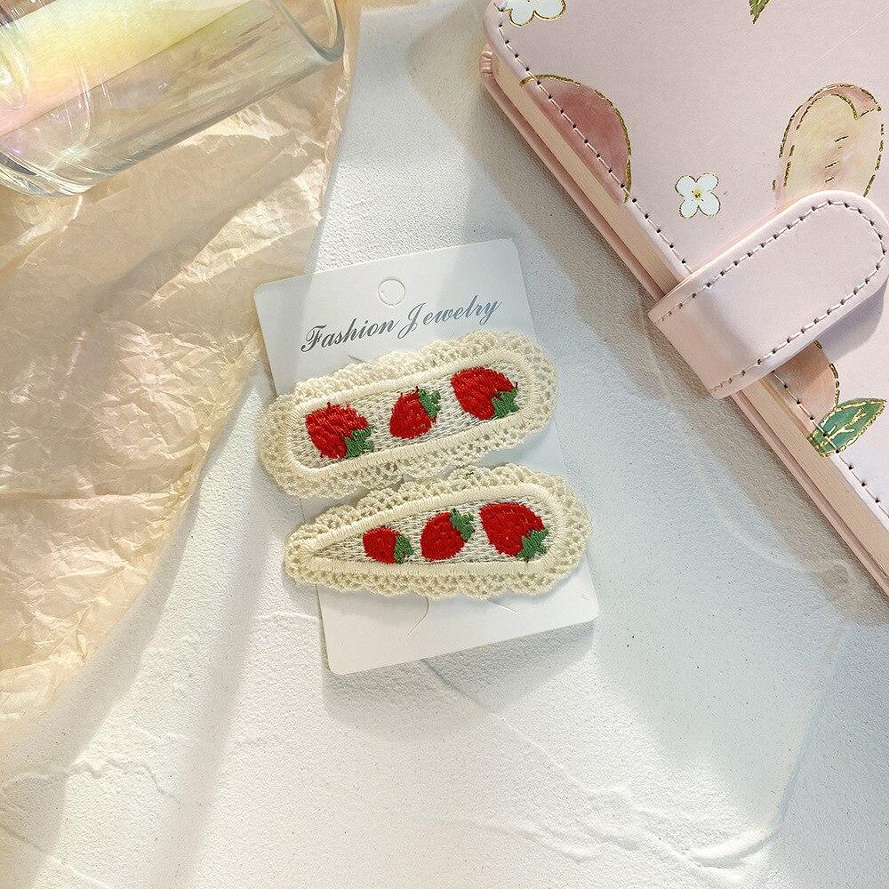 

2/5 шт., симпатичная детская заколка с челкой сбоку, симпатичная заколка для волос для девочек-малышей, корейская мода, бежевый цвет, фруктовая заколка для волос для детей и девочек 2pcs