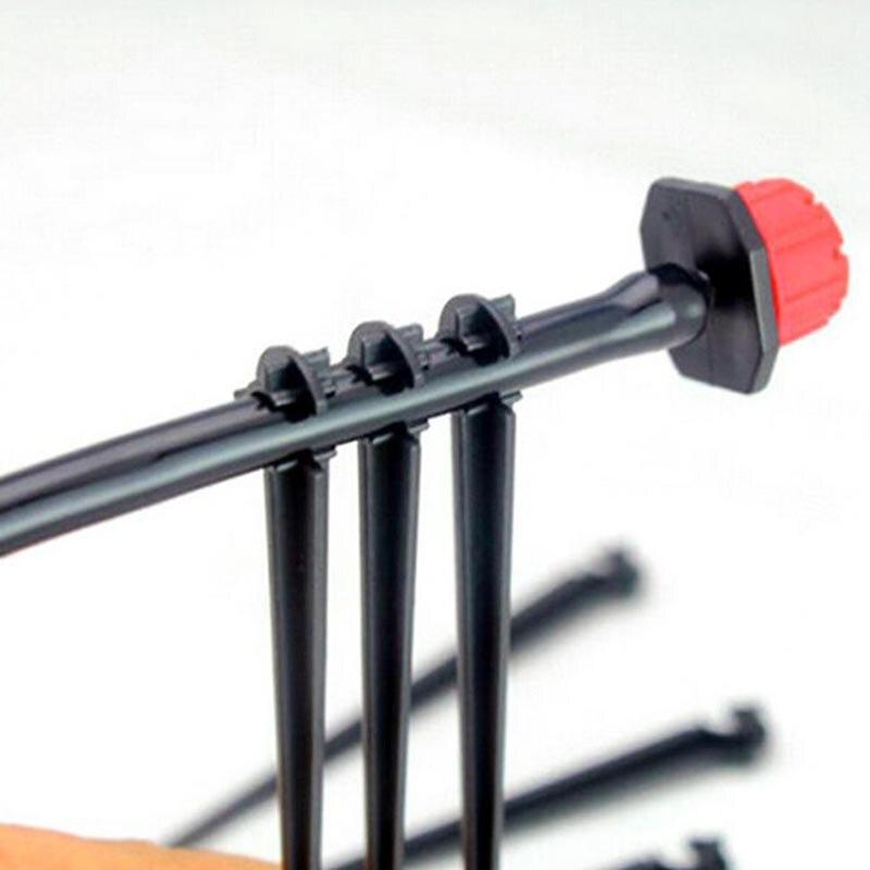 Tvar C 4/7mm trubka Pevný držák 1/4" zahradní hadice kapací závlaha podpěrné kolíky zavlažování kapkovač držák postřikovače