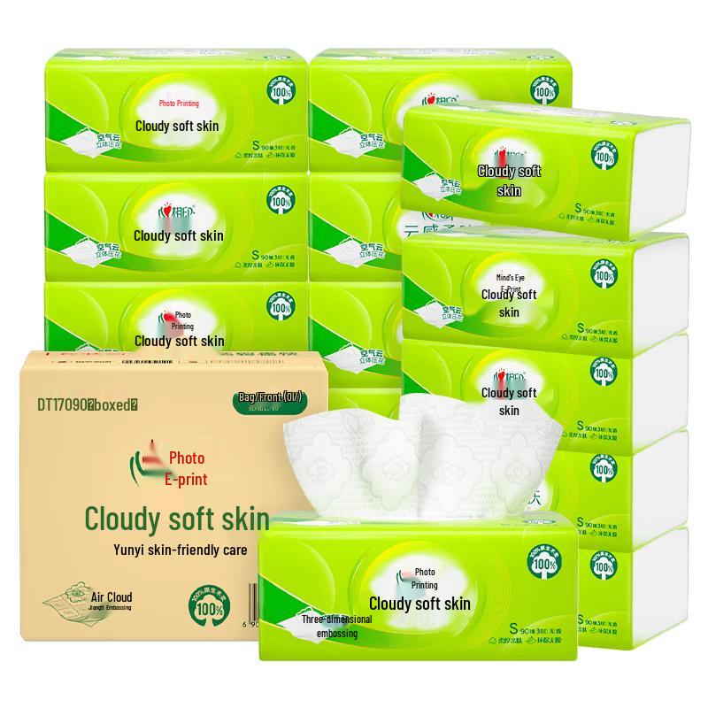 Mind Act Upon Mind Cloud-Soft Facial Tissues, 3-Ply, 18-Pack