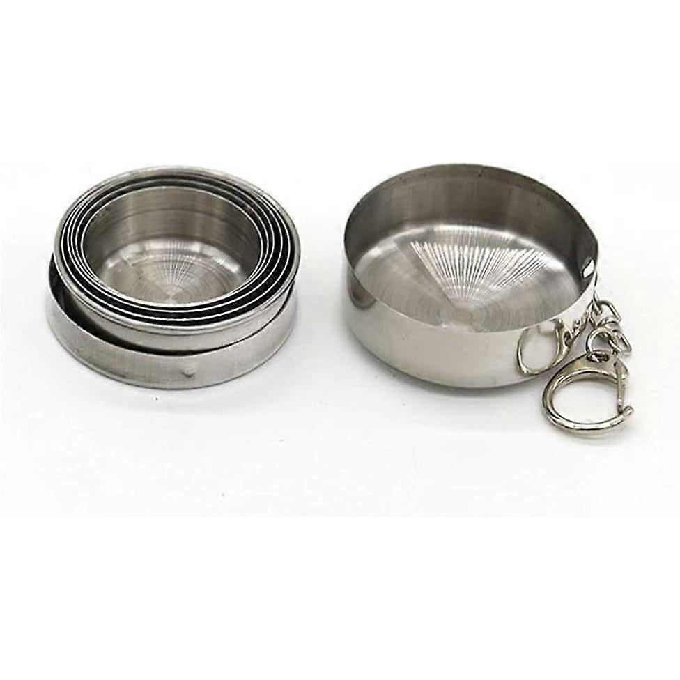 2025 Latest Model 2Pcs 75ML/2.5oz Stainless Steel Collapsible Cup Reusable