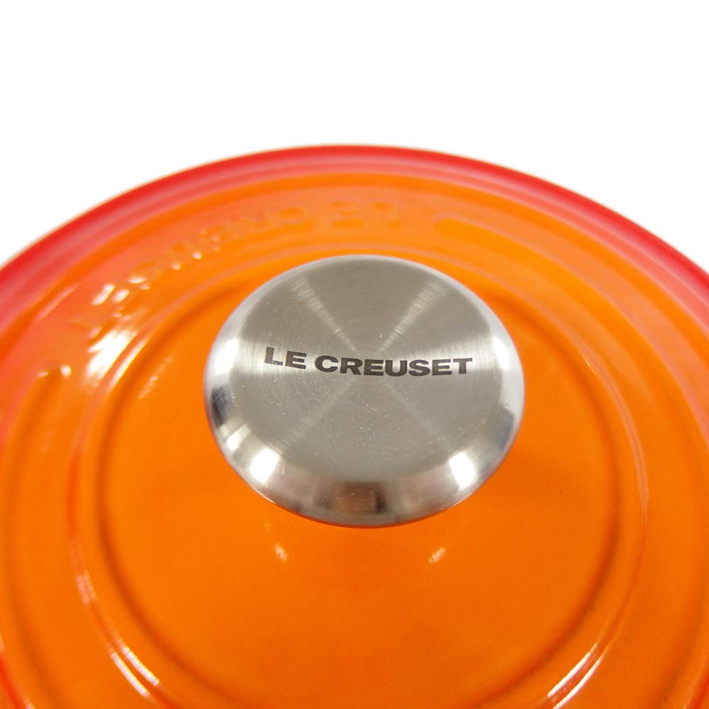 Le Creuset Pot Cocotte Ronde Orange 09 Creuset/Le Two-handed 21177-20cm (Silver Knob) [Item]