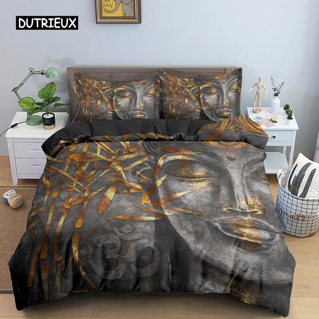 Mandala  Buddha Bedding Set Mandala Quilt Cover Duvet Cover Set Luxury Bed Sets Bohemian Buddhist Souvenir Bedroom Decorations
