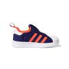 Adidas Originals SUPERSTAR 360 Abrasion Resistant Low top Toddler Shoes Blue Orange Infant And Toddler Q46323