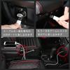 Sporacingrts Car Armrest with USB Car Storage Universal Black Stitching Armrest, Port, Box, Fit, Multi-functional,
