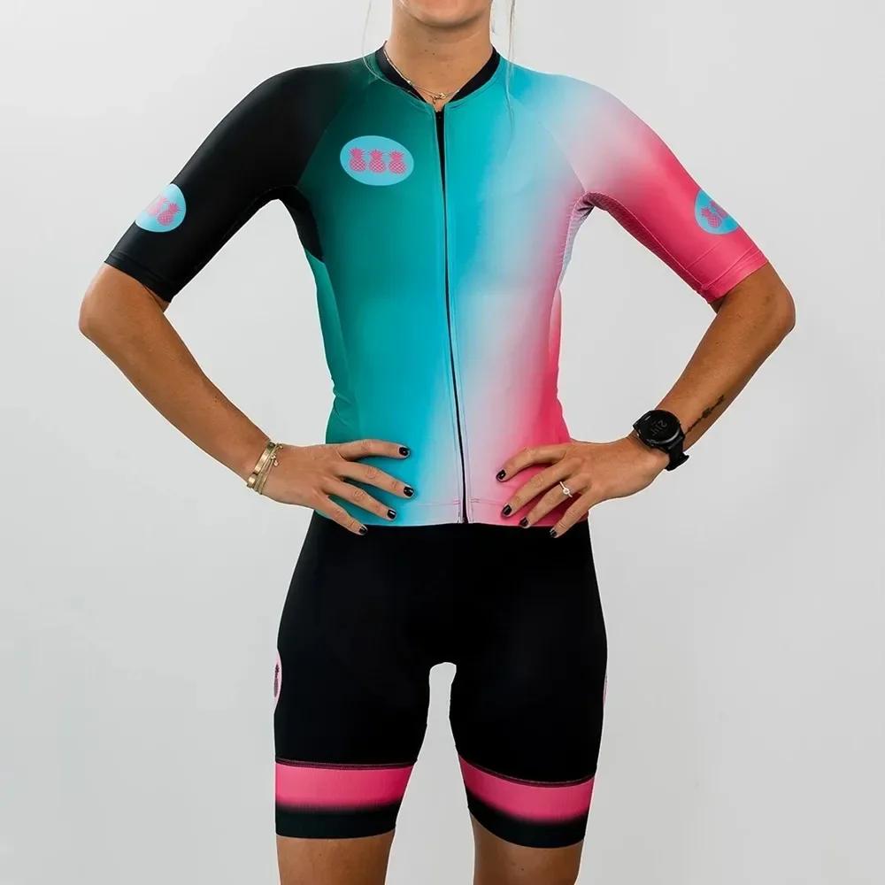 Set Maglia da Ciclismo Tres Pinas Set Pantaloncini da Bici Abbigliamento Mtb Donna Estate Asciugatura Rapida Maglie Pro Maillot Culotte Indumenti