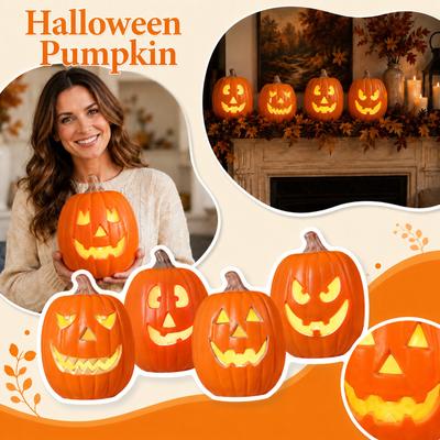 Velká svítící halloweenská dýně Dekorace pro vnitřní i venkovní použití, na zahradu a do výlohy