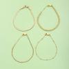 CARLIDANA New Style Three Layering Bracelets Dainty Simple Rope Chain Wear Stainless Steel No Fade Jewelry