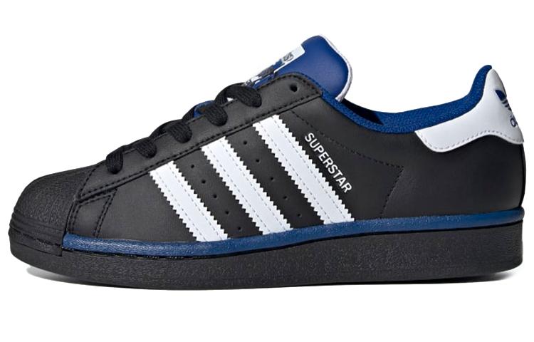 

Adidas Originals Superstar Collection J Low top Skateboard Shoes Black Blue Teenagers FV3665 35.5