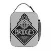 BRIDGES Expedition Logo Insulated Lunch Bag Large Death Stranding Lunch Container Thermal Bag Lunch Box Tote Work Travel