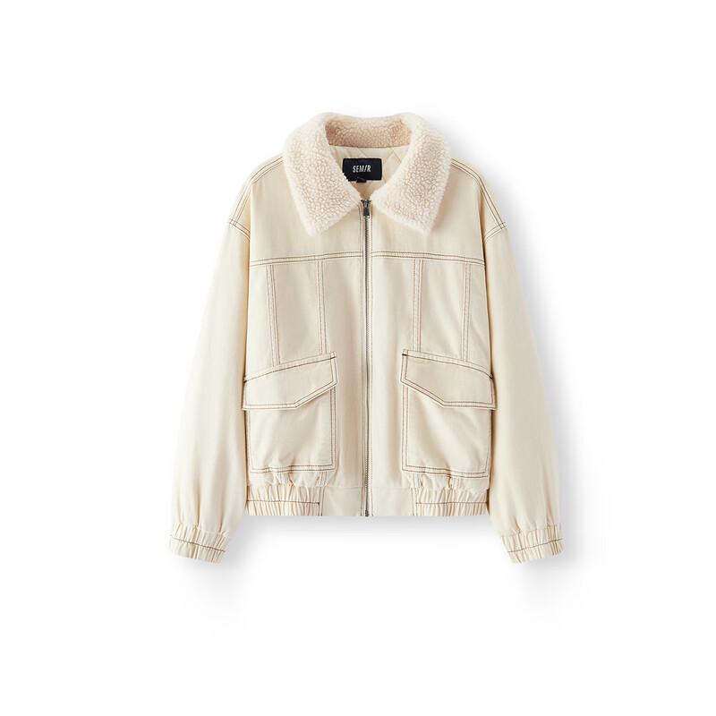 Semir Women's Faux Lamb Fur Lined Denim Jacket
