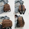 New Mini Backpack Corduroy Bowknot Printed Storage Bag Korean Version Sweet Rucksack Girls