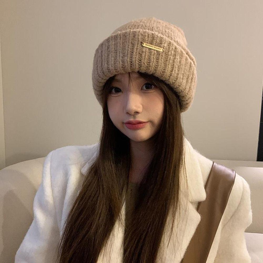 Korean Crochet Basin Cap Warm Cap Knit Beanie Casual Knitted Hat  Outdoor