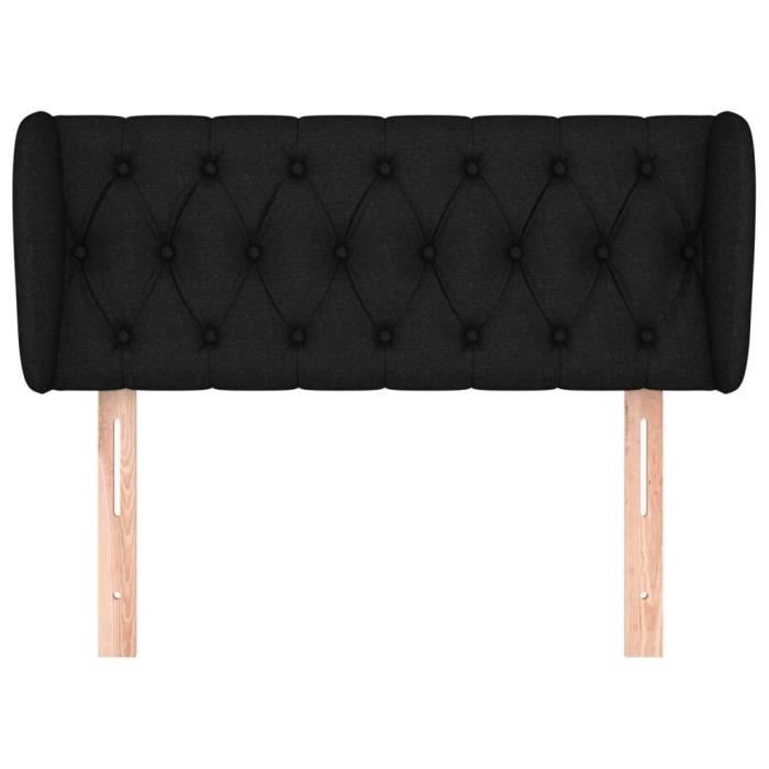 VidaXL Headboard with Ears Black 93x23x78-88 Cm Fabric3117464