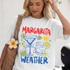 Margarita Weather Shirt, Summer Vacation Tee, Beach Party Shirt, Tropical Cocktail Graphic Tee, Girls Trip Outfit, Funny Summer Gift