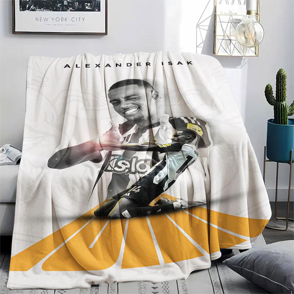 Alexander Isak Printed Flannel Blanket, soft throw for bedroom sofa, washable, fan merchandise, great gift.