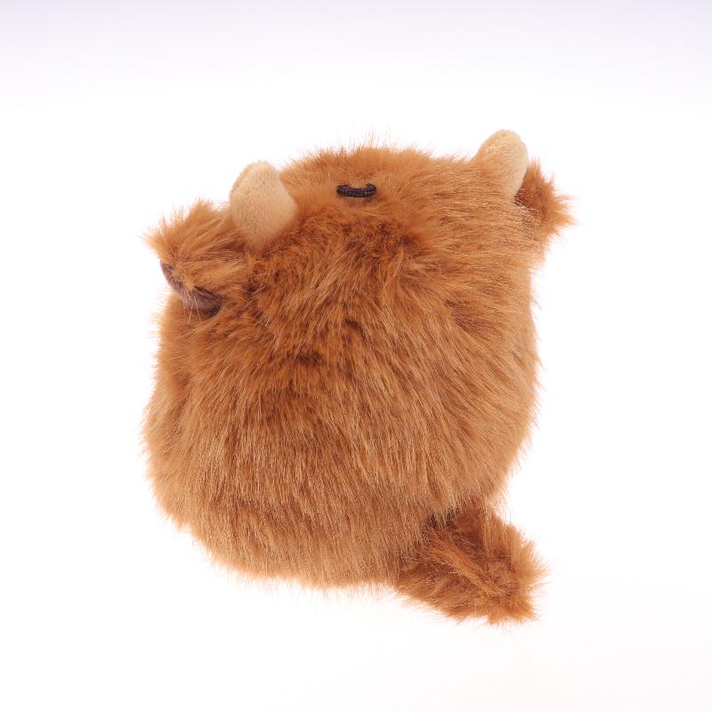 Simulated Scottish Highland Cow Plush Toy Keychain Cute Stuffed Animal Ornaments Kawaii Soft Plush Doll Pendant Bag Charm Gifts