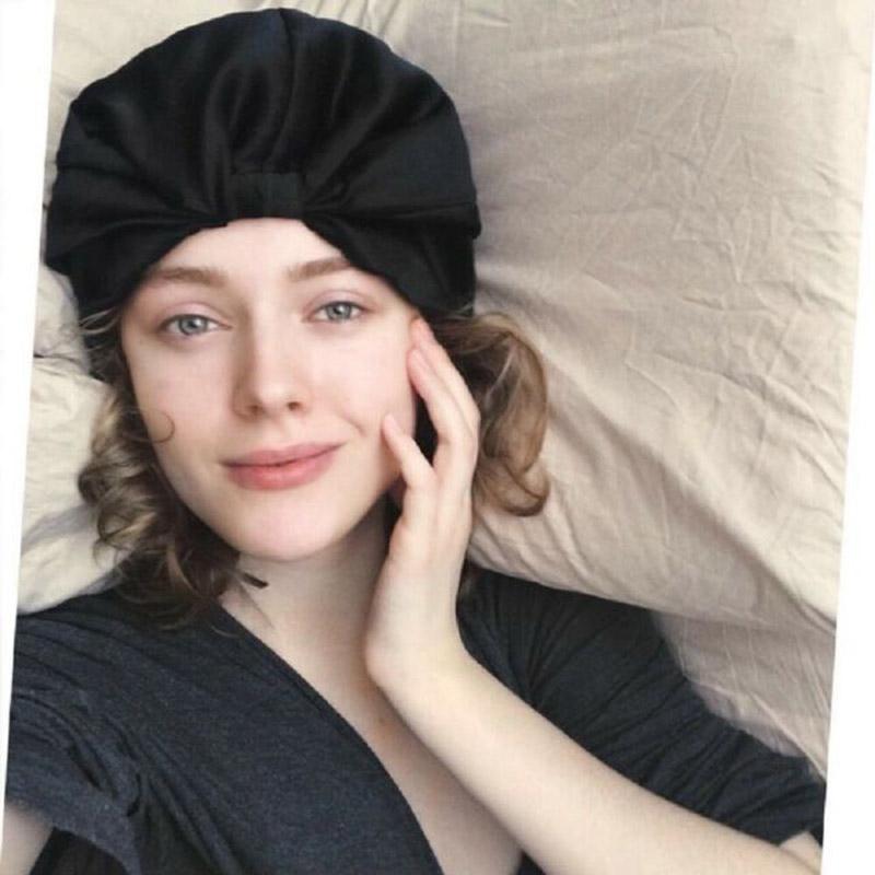 Price Double Layer Cute Style Silk Ladies Hair Turban Custom Bonnets Silk logo 100% Mulberry Silk Bonnet