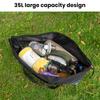 35L Camping Storage Bag with Pockets Large Capacity Waterproof Wear Resistant Cookware Picnic Camping Tote Bag Handbag