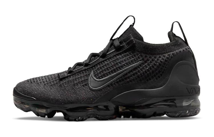 Nike Air VaporMax 2021 Flyknit Triple Black Gs DB1550-001 39