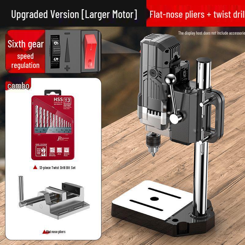 High-Precision 220V Bench Drill: Industrial Grade, Multi-Functional, High Power Milling & Drilling Machine for Households.