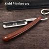 Gold Dollar 777 Gold Monkey Classic Steel Straight Edge Salon Barber Shaving Razor Gold Dollar 208/100/666/66 Ready To Use
