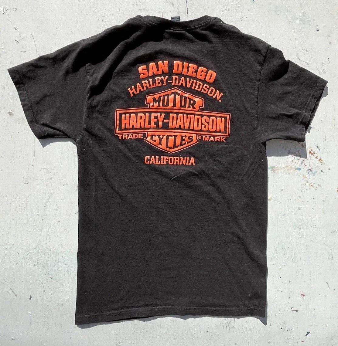 

Women s Harley Davidson T-Shirt Black San Diego S Motorcycle Bikercore USA Ride M