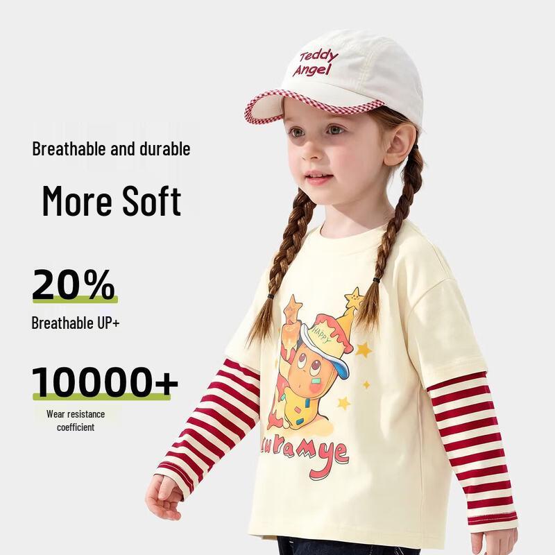 Kids' Cartoon Striped Long-Sleeve T-Shirt