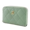 Chanel Matelasse Coin Purse AP0216 Zip Coin Purse Classic Gold Caviar Skin Women Used