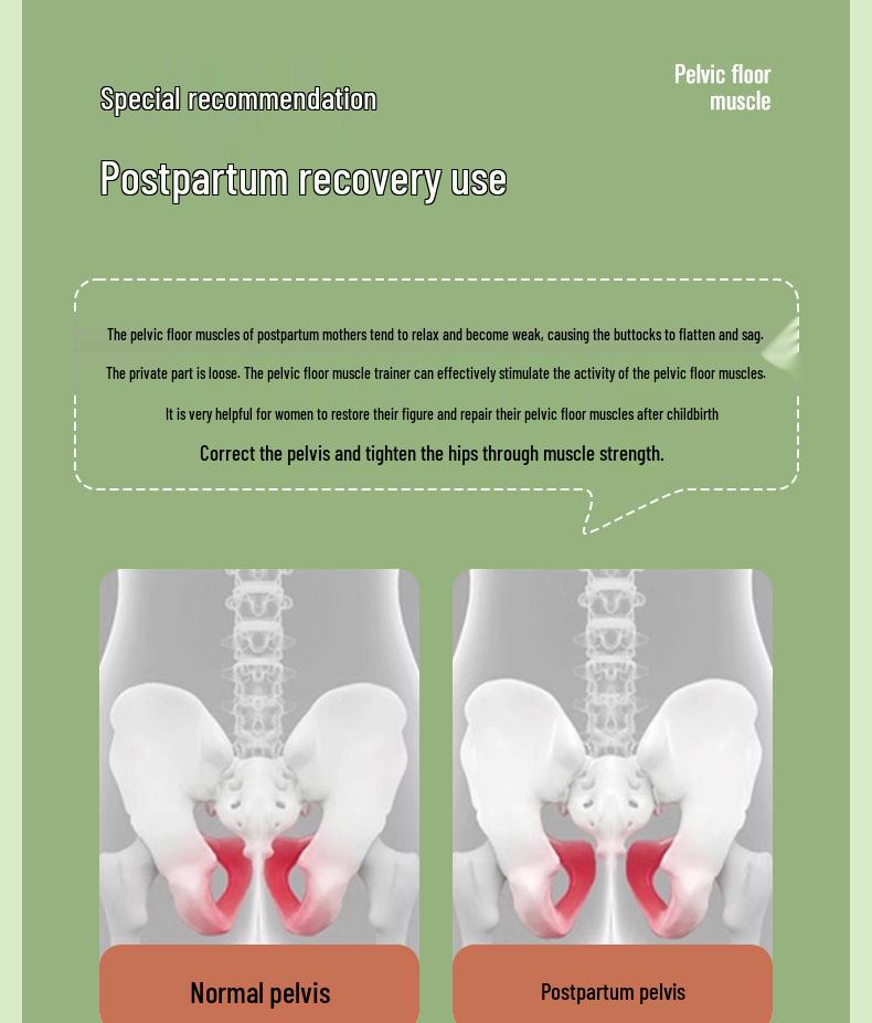 Postpartum Pelvic Floor & Leg Trainer: Kegel & Yoga Exercise Device for Recovery and Hip Closure