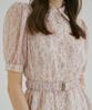 Mullion Chiffon Floral Dress
