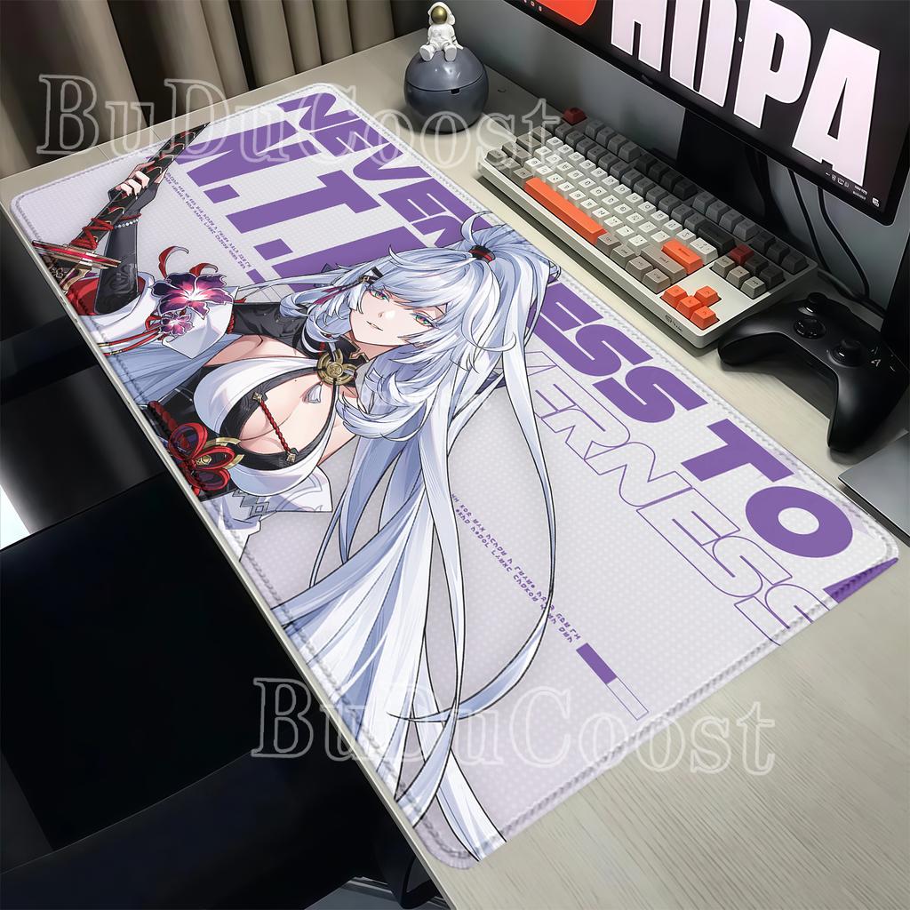 Gaming NTE Zankou Neverness To Everness Anime Mädchen Mauspads Rutschfeste Basis Büros Mauspads PC HD Druck XXL E-Sport Schreibtischmatte