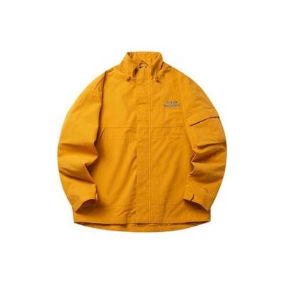Lifestyle Series Solid Color Letter Print Loose Stand Collar Sports Jacket Men Jacket Orange 952218650-1