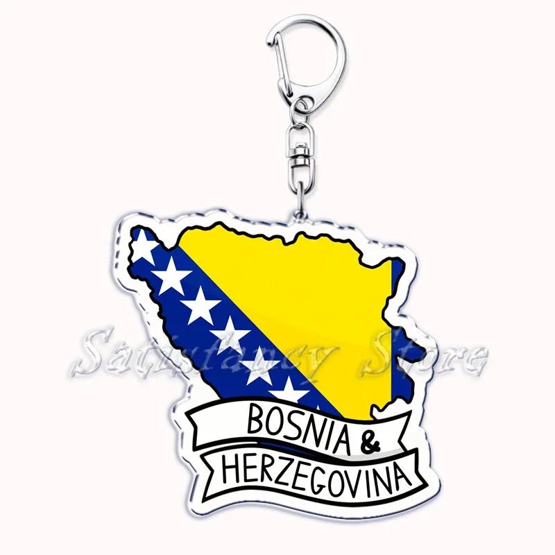 France Scotland Country Maps with Name Acrylic Keychains Keyring for Accessories Bag Pendant Key Chain Ring Jewelry Friend Gifts