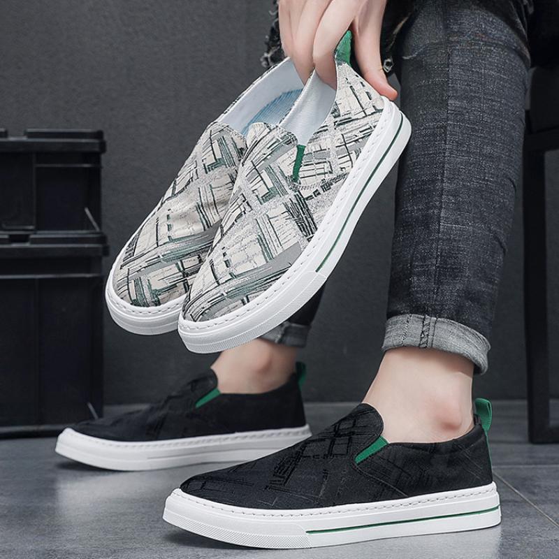 Fashion Men Casual Luxury Printing Shoes Comfortable Outdoor Shoes Thick Bottom Slip-On Shoe Trainers Skate Flats Walking Sneakers Tênis