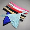Tiefsitzender atmungsaktiver verstellbarer Herren-Tanga mit T-Rücken aus Eis-Seide Lingerie B602