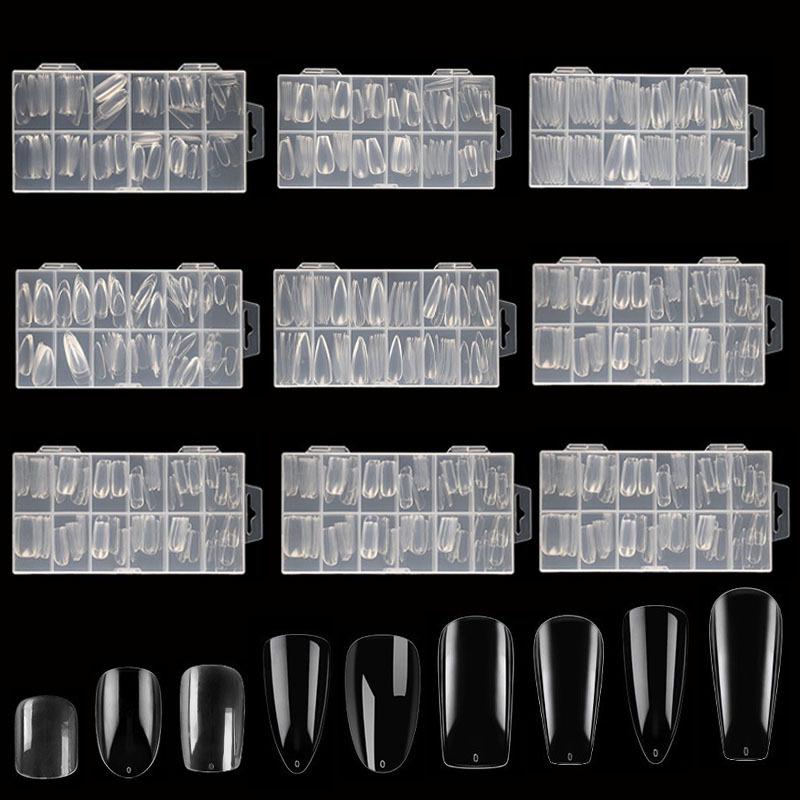120 Seamless Transparent Ultra-Thin Long Oval, Ballet, Stiletto, and Rectangular Nail Tips