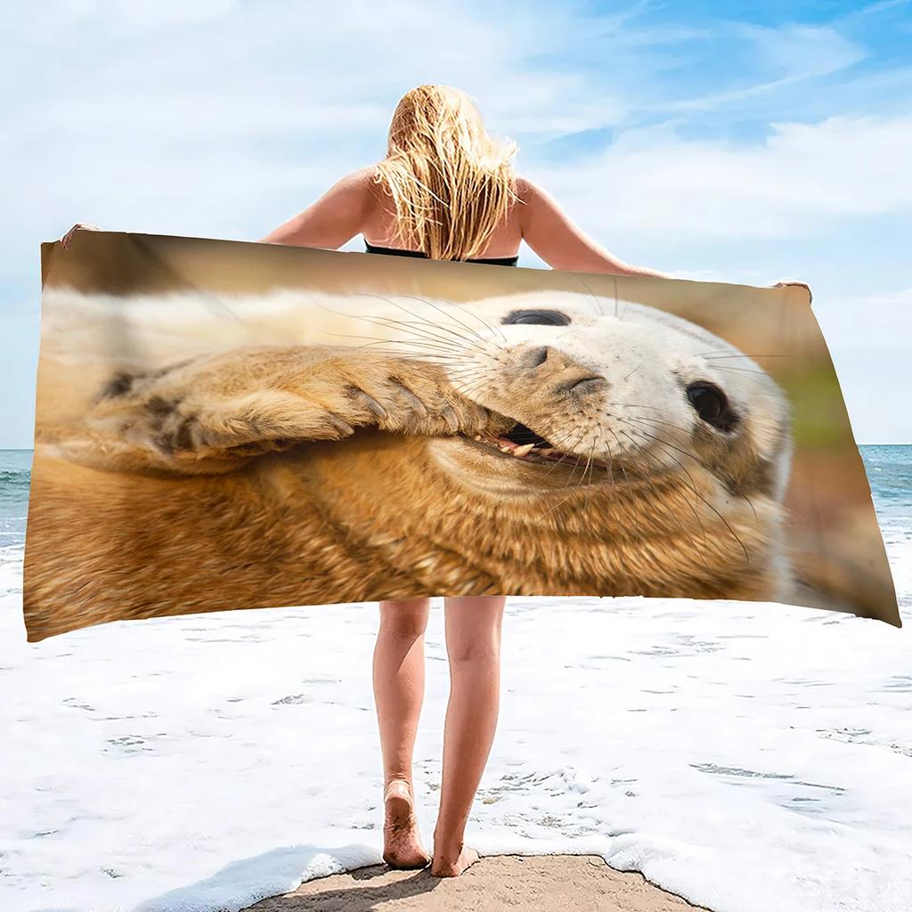 Wildlife Animals Beach Towel,Oversized Microfiber Pool Shower Bath Swimming Towel,Soft Thin Quick Dry Sand Free Towel Gift Decor