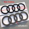 1 pezzo Per Audi A3 A4 A5 A6 A7 A1 Q2 Q3 Q5 Q7 Cromato Nero Emblema Cofano Anteriore Auto Distintivo Cofano Adesivo Emblema Portellone Posteriore
