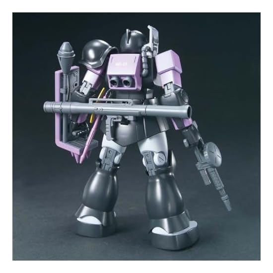 BANDAI SPIRITS HGUC Mobile Suit Gundam Zaku I (Black Tri-Stars Custom) 1/144 Scale Color-Coded Plast