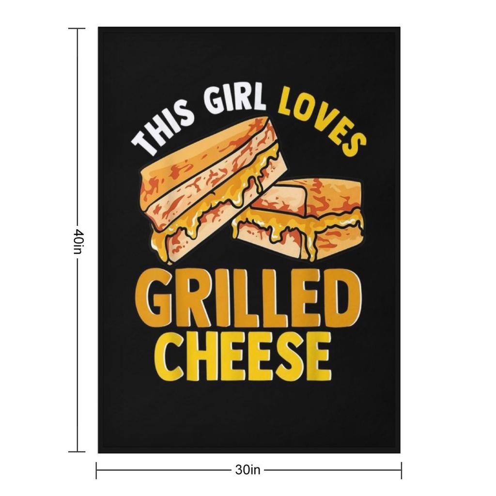 This Girl Loves Grilled Cheese Throw Blanket Kid'S Polar heavy to sleep Designers Blankets
