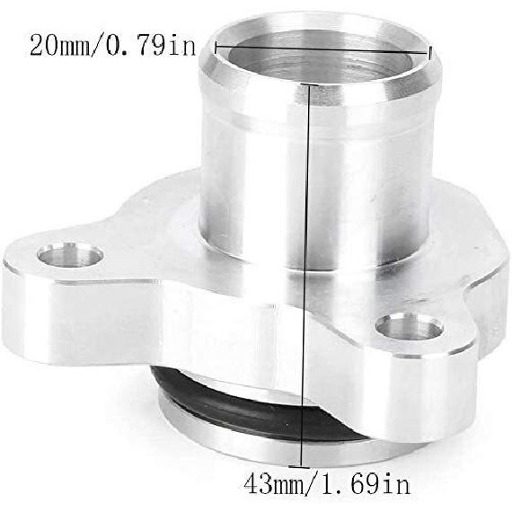Coolant Hose Aluminum Flange Upgrade For BMW M X1 4 5 N20 N26 N52 N54 N55 Silver